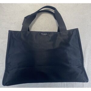 KATE SPADE Black Nylon Baby Diaper Bag Or Tote 17" x 13" x 7" Small Flaws